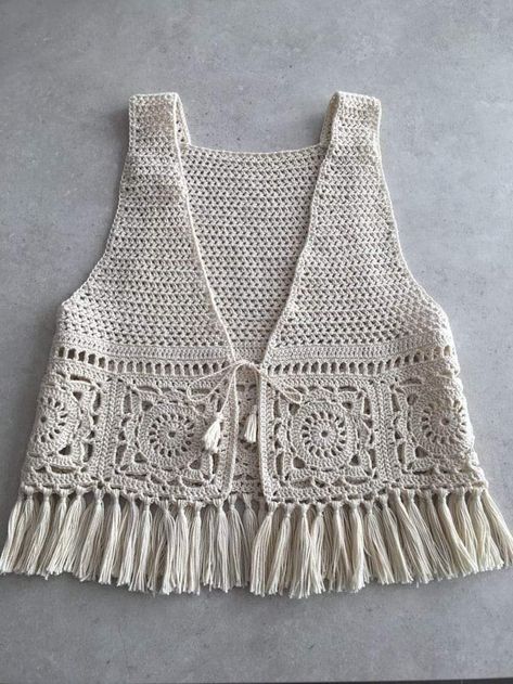 Crochet Boho Vest, Crochet Vest Outfit, 2024 Crochet, Vest Pattern Free, Gilet Crochet, شال كروشيه, Boho Vest, Crochet Cable, Crochet Vest Pattern