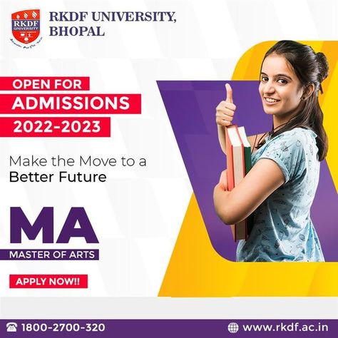 Art has the power to appraise and encourage creativity! Admissions are Open for Batch 2022-2023 in M.A. Apply Now! For Free Career Counselling Call: 1800-2700-320 and Visit Our Website: www.rkdf.ac.in #rkdfuniversity #education #students #college #study #collegestudent #students #studylife #studywithus #career #university #topplacementcollege #admissions #admissionsconsulting #AdmissionsOpen Pamplet Design, Career Counselling, Admissions Poster, Education Poster Design, Academy Logo, Banner Design Inspiration, University Admissions, Marketing Flyers, Studying Life