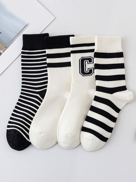 Men Socks, Fabric Letters, Feminine Outfit, Latest Fashion For Women, Mens Socks, Clothing For Women, Sock Shoes, Crew Socks, Women's Fashion Dresses