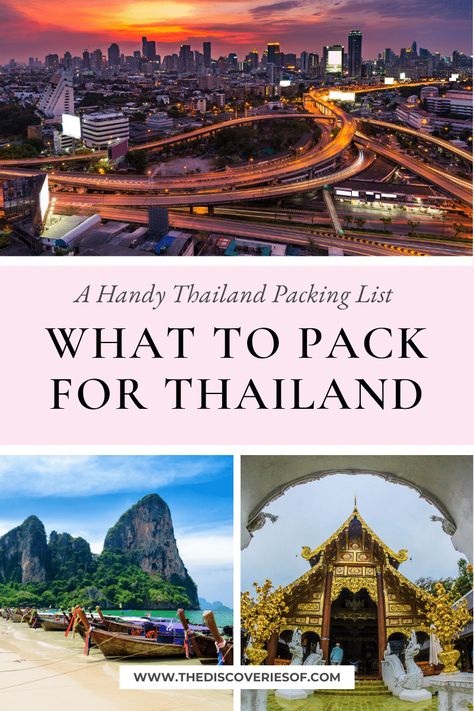 A Handy Thailand Packing List What To Wear In Thailand Women, Thailand Packing List, Traveling Thailand, Thailand Packing, Trip To Thailand, Thailand Travel Tips, Visit Thailand, Planning A Trip, What To Pack