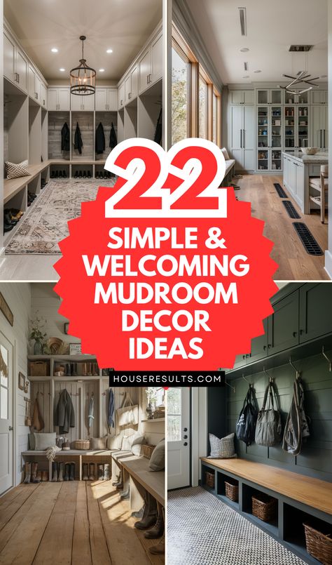 Say goodbye to cluttered entryways and hello to a stylish mudroom with our stylish mudroom ideas! These tips and tricks will help you create a space that's both functional and beautiful. Whether you're looking for storage solutions or decor inspiration, our stylish mudroom ideas have something for everyone. Transform your mudroom into a welcoming space that's perfect for your home! 🏡✨ Cabin Mud Room Ideas, Mud Room For Large Family, Front Entrance Mudroom Ideas, Mud Room Makeover Small Spaces, Mudrooms Small Space, Mudroom Design Ideas, Mudroom Entryway Ideas, Entryway Mudroom Ideas, Entry Mudroom Ideas