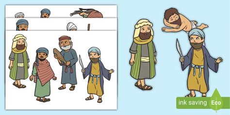 The Good Samaritan Pictures (Free) - Story Cut-Outs - Twinkl Good Samaritan Craft, Who Is My Neighbor, The Good Samaritan, Story Pictures, Preschool Bible, Free Stories, Good Samaritan, Bible Story, Junior High School