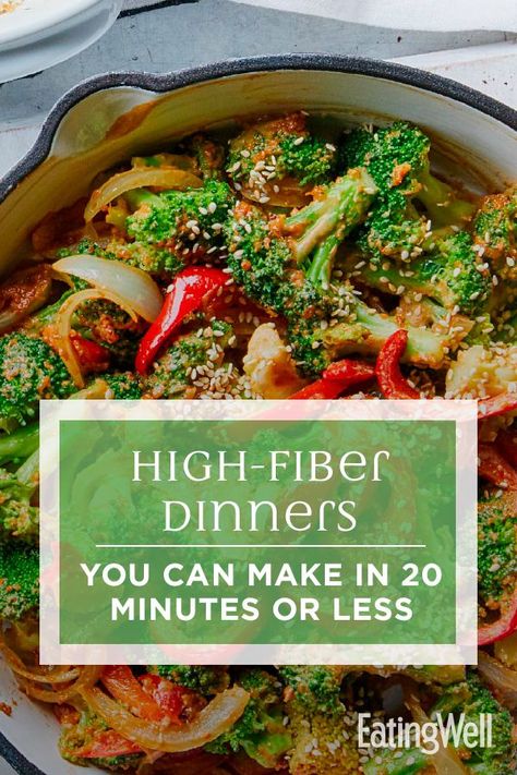 High Fiber Foods For Gut Health, Healthy Fiber Dinner Recipes, Fiber Rich Foods Dinners, Fiber Heavy Meals, High Fiber Supper Ideas, Heathly Gut Meals, Dinner For Gut Health, Healthy Gut Recipes Dinners, High Fiber Food Recipes