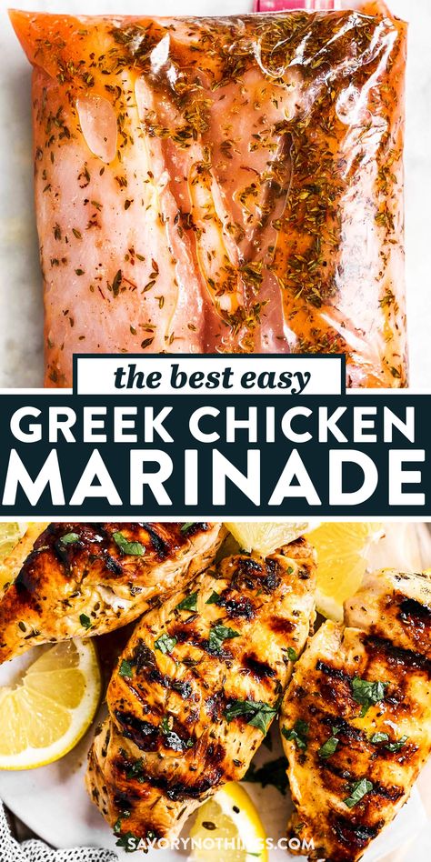 Fancy Grilled Chicken Recipes, Marinated Chicken For Salad, Healthy Greek Chicken Marinade, Chicken Recipes Bbq Grilled, Taziki's Chicken Recipe, Top Rated Salads, Chicken Marinade Mediterranean, Meal Ideas For Big Groups, Chicken Dishes Recipes Healthy