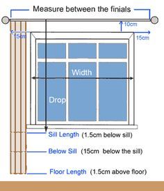 Measuring Curtains Tenda Tutorial, Measuring Curtains, Window Treatments Living Room, Eyelet Curtains, Interior Design Guide, Window Dressing, Design Rules, Curtains Living, Custom Drapes