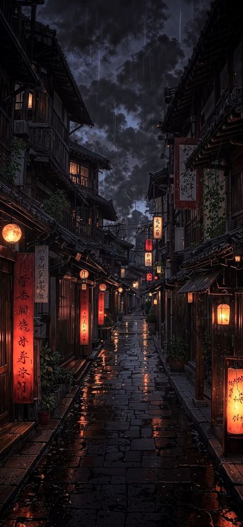 Japanese City Wallpaper, Studio Ghibli Scenery Wallpaper, 8 K Wallpaper Iphone, Rain City Aesthetic, Japan Night Aesthetic, Lofi Chill Wallpaper, 8k Wallpaper Ipad, Dark Japanese Aesthetic, Iphone Wallpaper Scenery