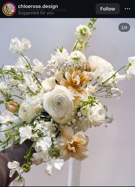 Flowers Bouquet, Wedding Decorations, Orange, Floral, Flowers, White