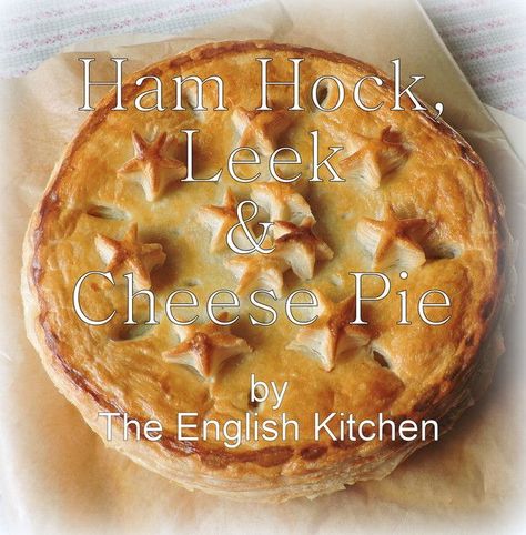 Ham Hock, Leek & Cheese Pie Ham And Leek Pie, Savoury Pastry, Ham Pie, Pork Food, Savoury Bakes, Leek Pie, Savory Tarts, Puff Pastries, Gluten Free Main Dishes