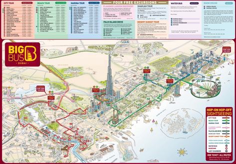 Dubai tourist attractions map Dubai Tourist Map, Dubai Tourist Attractions, Bus Route Map, Dubai Map, Dubai Tickets, Bus Map, Big Bus, Dubai Travel Guide, Dubai Attractions