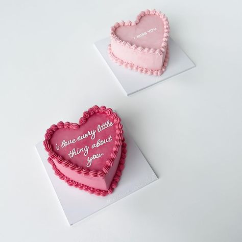 Birthday Cake Messages, Heart Cakes, Buttercream Filling, Eat Your Heart Out, Mini Cake, Tea Party Birthday, Chocolate Buttercream, Vanilla Buttercream, Pink Cake