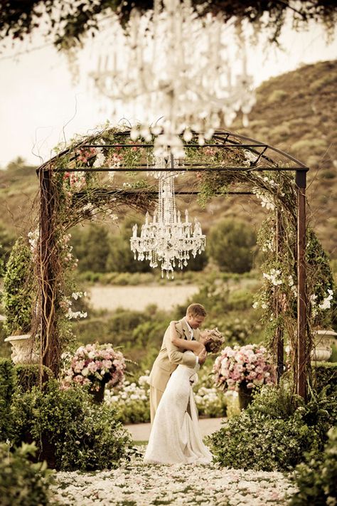 Secret Garden Wedding Ceremony Ideas, Wedding Chandelier, Wedding Projects, Foto Tips, Bohol, Outside Wedding, Wonderland Wedding, It's Raining, Park Wedding