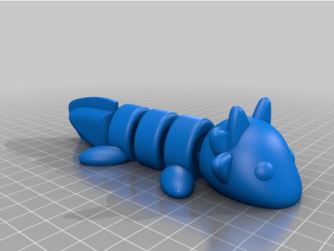 articulated axolotl - Print in Place by Azure3D2 I Design, 3d Printer, 3d Print, 3d Printing, Printer, Design