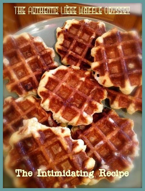 The Authentic (Belgian) Liège Waffle Odyssey: The Intimidating Recipe. I finally got my pearl sugar and took the leap! Yummy! Liege Waffles Recipe, Belgian Waffles Recipe, Liege Waffle, Waffle Cookies, Belgian Waffles, What's For Breakfast, Breakfast Pancakes, Waffle Recipes, To The End