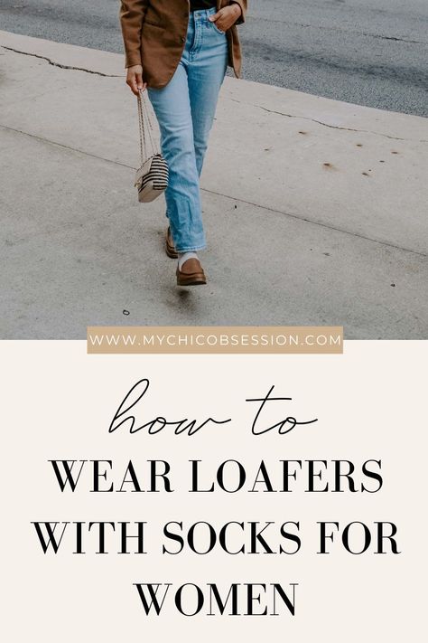 Loafers With Socks Women Work, Loafers For Women Socks, Loafers Socks Women, Brown Loafers With Socks, How To Wear Socks With Flats, How To Wear Socks With Loafers Women, Socks In Loafers, Loafers With Socks And Jeans, Wearing Loafers Outfit