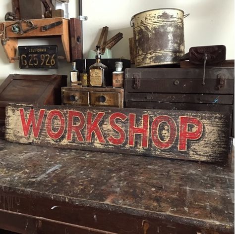 Vintage Inspired Signs, Sign Painting Lettering, Fueled By Coffee, Sign Writing, Antique Signs, Living The Dream, Shop Sign, Garage Art, Old Signs