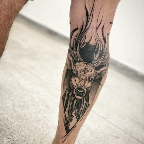 Stag Tattoo Design, Scotland Tattoo, Deer Head Tattoo, Elk Tattoo, Deer Skull Tattoos, Deer Tattoo Designs, Scottish Tattoos, Simple Hand Tattoos, Stag Tattoo