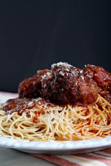 Angel Hair Spaghetti, Italian Sausage Spaghetti, Pasta Meatballs, Sausage Spaghetti, Angel Hair Pasta, Comfort Dishes, Angel Hair, Spaghetti And Meatballs, Italian Sausage