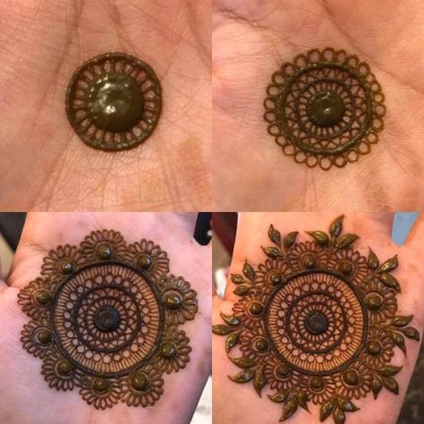 Hearth Design, Round Mehndi Design, Finger Henna Designs, Tato Henna, Mehndi Designs 2018, Henna Art Designs, Simple Henna Tattoo, Latest Henna Designs, Pretty Henna Designs