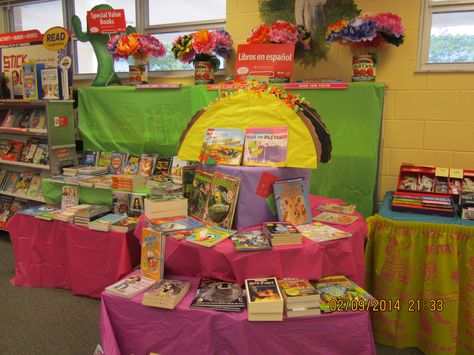 Book Fair "Fiesta" 2014 School Council, Book Fairs, Fair Theme, Library Crafts, Library Bulletin Boards, Fiesta Theme, Room Mom, Book Fair, Adventure Book