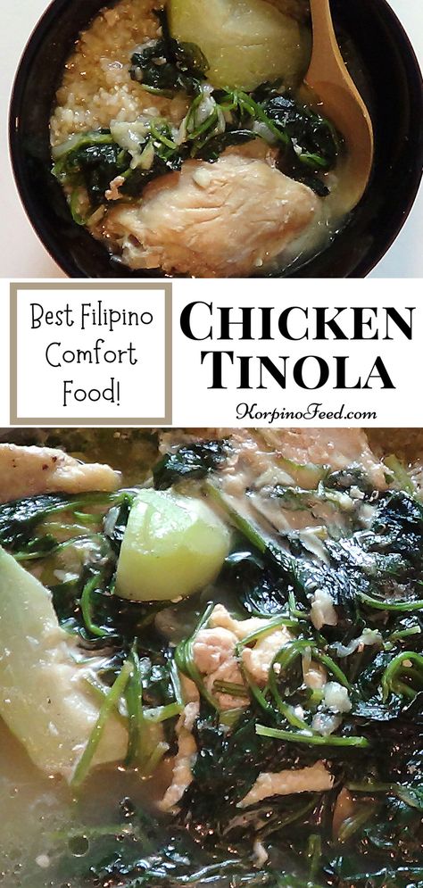 Tinola Soup, Tinola Recipe, Chicken Tinola, Filipino Tradition, Chicken Recipes Quick, Tinola, Philippines Recipes, Chicken Food Recipes, Adobo Recipe