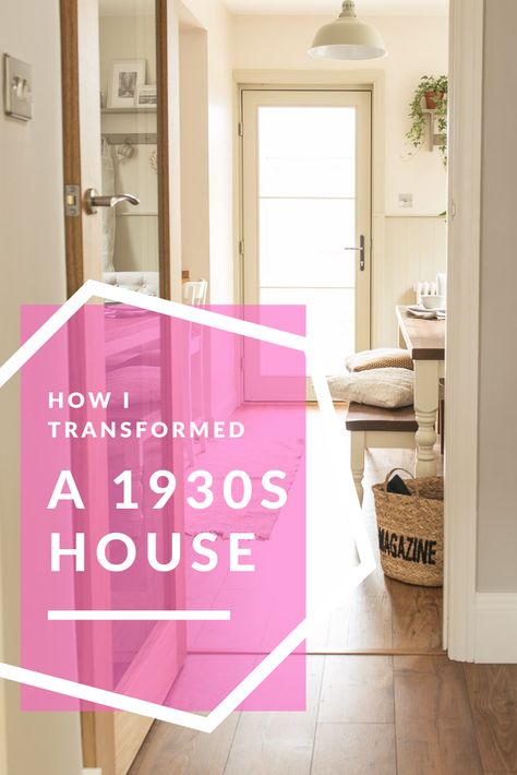 We moved in to a 1930s semi detached house in need of a serious home decor overhaul! Every wall, floor and ceiling needed decorating, it hadn't been touched since the 60s. Read how we transformed our home and see the before and after makeovers Remodeled 1930's House, Renovated 1930s House, 30s House Renovation, How To Decorate A 1930s Home, 1930 Home Remodel, 1930s Home Remodel, Living Room Designs 1930s House, Period House Renovation, 1930s House Interior Design