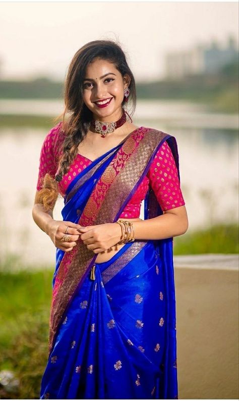 Deepika Pilli, Telugu Culture, Sarees For Girls, Bridal Sarees South Indian, Saree And Blouse, Indian Saree Blouses Designs, Silk Saree Blouse Designs, Half Saree Designs, Indian Fashion Saree