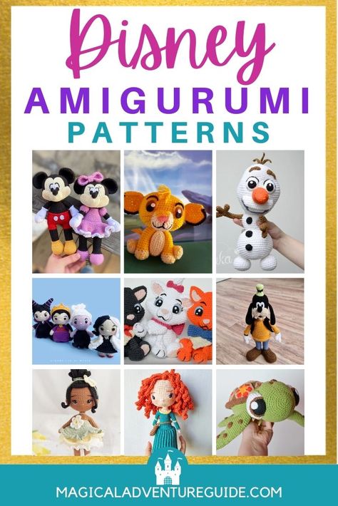 If you love to crochet, you'll adore these amigurumi patterns for your favorite Disney characters! Make these dolls for yourself or as a stunning handmade gift for holidays, baby showers, the children in your life, and more! Crochet Disney Characters Free, Free Crochet Cartoon Characters, Superhero Crochet Patterns Free, Crochet Story Book Characters, Disney Crochet Free, Crochet Disney Characters Free Pattern, Stitch Amigurumi Free Pattern, Disney Amigurumi Free Pattern, Crochet Disney Characters