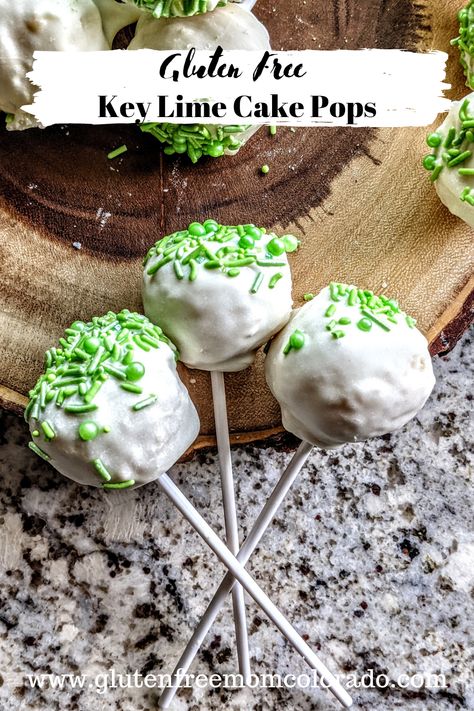 Gluten Free Key Lime Cake Pops - Gluten-Free Mom's Table Cake Pops With Cream Cheese, Gluten Free Key Lime, Gluten Free Cake Pops, Gluten Free Vanilla Cake, Key Lime Cake, Recipe For Beginners, Lime Cake, Crumble Cake, Vanilla Cake Mixes