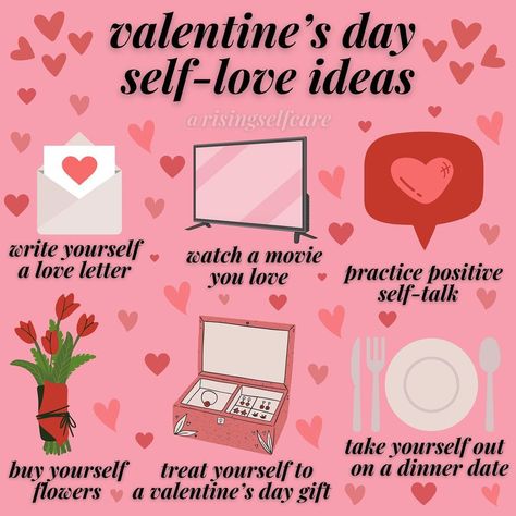 Valentine’s Day For Yourself, Self Love Valentines Day Activities, Self Love Event Ideas, Valentine’s Day Mental Health, Self Love On Valentines Day, Valentine’s Day Affirmations, Valentines Day This Or That, Valentines Day Content Ideas Instagram, Valentines Day Affirmations