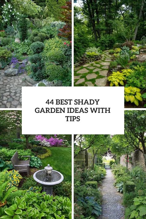 44 Best Shady Garden Ideas With Tips - DigsDigs Shady Garden Ideas Landscapes, Landscape Ideas For Shady Side Of House, Shady Garden Ideas Uk, Shady Border Plants Uk, Shady Front Yard Landscaping, Shaded Garden Ideas, Shady Backyard Ideas, Shady Garden Ideas, Shaded Backyard