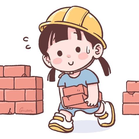 Engineer Cartoon, Creative Clips Clipart, Baby Painting, Cute Love Cartoons, Cute Doodle Art, Character Design Animation, Cute Little Drawings, 영감을 주는 캐릭터, Cute Doodles