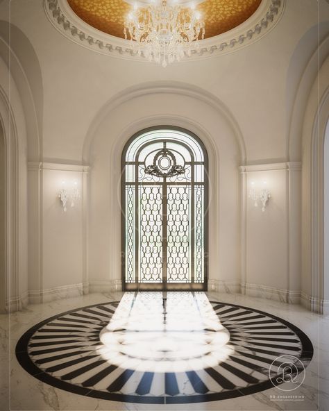 Rotunda Foyer Entryway, Entryway Exterior, Resort Interior, Foyer Entryway, Foyer Decorating, Foyer Design, Villa Design, Architect Design, Ceiling Design