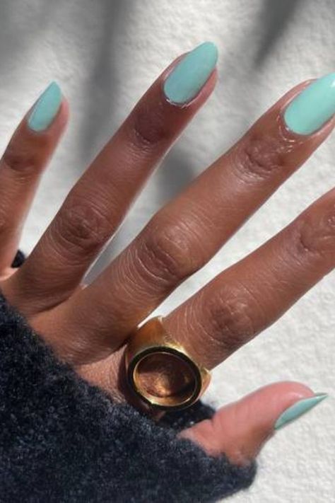 Soft and muted pastels are gorgeous year-round, but seafoam green, in particular, is a teal-green shade you won't want to skip this summer. It makes Teal Pastel, Muted Pastels, Pastel Nails, Seafoam Green, Teal Green, Sea Foam, Shades Of Green, Nail Ideas, This Summer