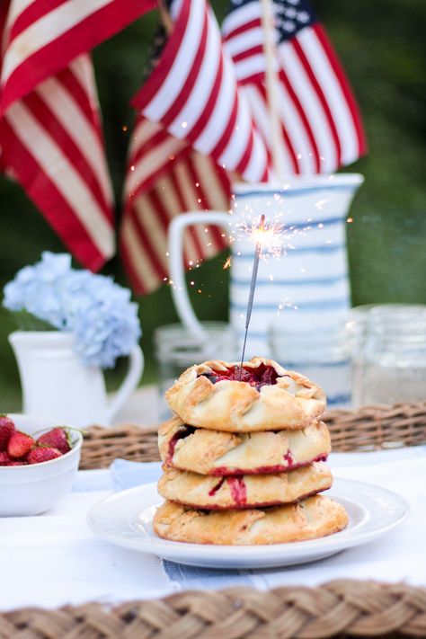 The Perfect 4th of July Dessert Berry Galette Recipe, Berry Galette, All American Food, 4th Of July Dessert, Photography Moodboard, Galette Recipe, 4th Of July Desserts, Strawberry Picking, Photo Food