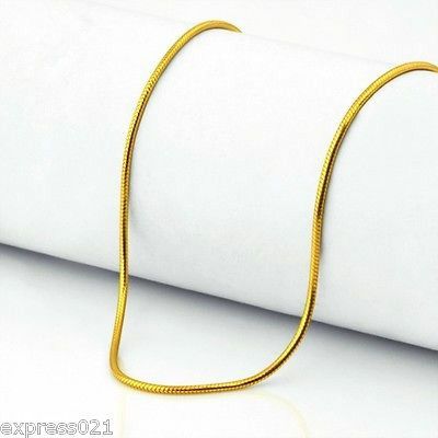 Pure 999 24K Yellow Gold Necklace / Amazing Snake Link Chain Necklace / 8g Gold Chains For Men, Yellow Gold Necklace, Link Chain Necklace, Mens Gold, Chain Link Necklace, Link Chain, Gold Chain, Gold Chains, Chain Necklace