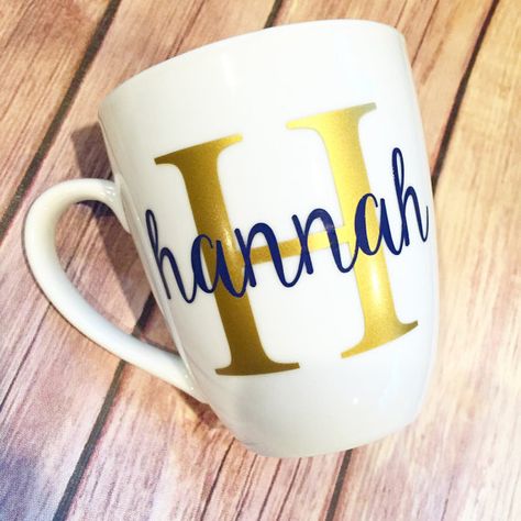 12oz Coffee Cup Mug Personalized/Monogrammed by ToPrepfection on Etsy...perfect preppy gift Health Benefits Of Coffee, Benefits Of Coffee, Coffee Cups Diy, Preppy Gifts, About Coffee, Diy Cups, Photo Charms, Mug Personalized, Lettering Tutorial