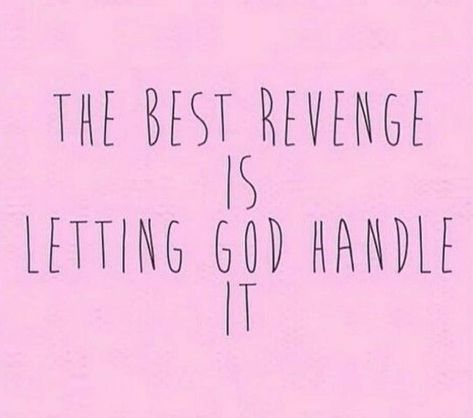 When people hurt us, we want to see justice. We may even wish to seek revenge, so that they can hurt as we do. These are normal feelings. Especially, when the hurts inflicted were not deserved in any way.   Remember, the Word of God says this:   "Beloved, do not avenge yourselves, but rather give place to wrath; for it is written, 'Vengeance is Mine, I will repay,' says the Lord" (Romans 12:19)  Leave room for God to work. Any time I have taken matters into my own hands, it has not ended well. Vengeance Quotes, Let God Handle It, Letter To Father, Romans 12 19, Revenge Quotes, Justice Quotes, It Is Written, Bible Study Lessons, Bible Motivation