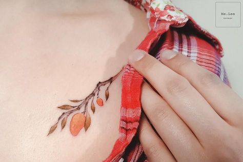 Small Mango Tattoo, Mango Tattoo Minimalist, Mango Tree Tattoo, Mango Tattoo, Tattoo Minimalist, Mango Tree, Tree Tattoo, Tattoo Inspo, Tiny Tattoos