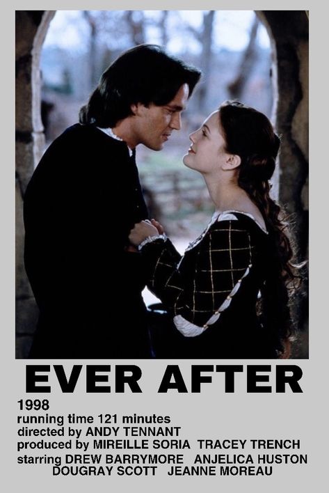 ever after movie poaroid minimalist poster Ever After Movie Poster, Ever After Aesthetic Movie, Romantic Movie Posters, The In Between Movie, In Between Movie, Ever After Movie, Ever After 1998, Ever After Poster, Romance Movie Poster