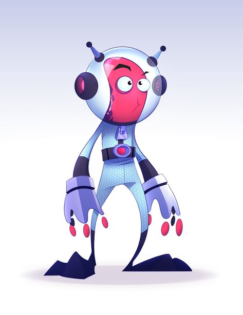 Alien by frogbillgo Astronaut Suit, Alien Character, Cute Alien, Laser Tag, Alien Art, 3d Characters, Illustration Character Design, Character Design References, Character Creation