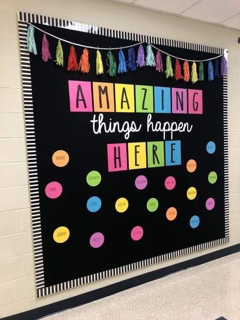 Classroom Wall Displays, Classroom Decoration Ideas, Easy Bulletin Boards, Colorful Bulletin Boards, Classroom Decor Middle, Classroom Decor High School, Diy Classroom Decorations, Preschool Classroom Decor, Printable Classroom Decor