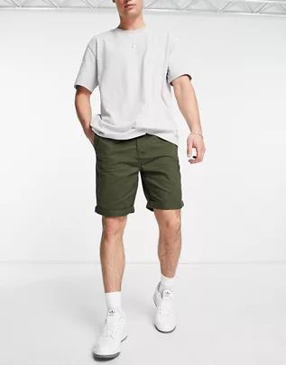 Sale | Men's Shorts | ASOS Olive Green Shorts Outfit Men, Outfits Short Verde, Male Shorts Outfits, Green Shorts Outfit Men, Male Teacher Outfits, Chino Shorts Outfit, Green Shorts Outfit, Chinos Men Outfit, Short Verde