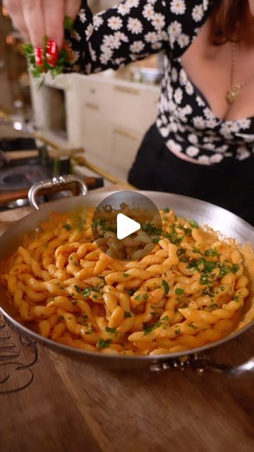 The Pasta Queen on Instagram: "The Mustache Pasta, because it is that good!   My new Thursday pasta special, share with someone who loves creamy pasta sauces!" Fusilli Bucati Pasta Recipes, Capatavvi Pasta Recipes, Long Fusilli Pasta Recipes, Cavatelli Recipe Dinners, Pasta Queen Recipes, Dinner Party Pasta Recipes, Macaroni Pasta Recipes, Creamy Pasta Sauces, Cavatelli Pasta Recipe