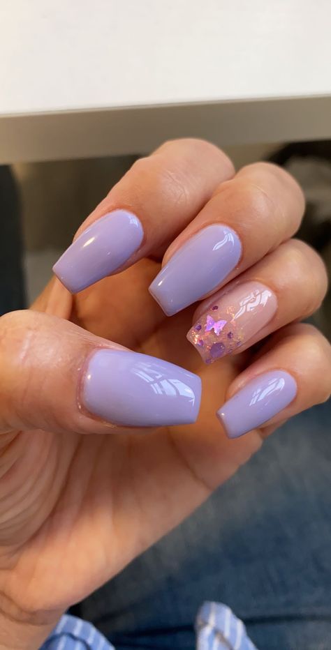 Short Acrylic Butterfly Nails, Butterfly Spring Nails, Lilac Butterfly Nails, Long Acrylic Nails Coffin Summer, Nails Coffin Summer, Purple Butterfly Nails, Long Summer Nails, Summer Nails 2022 Color Trends, 2022 Color Trends