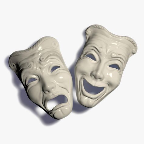 Theater Mask, Comedy Tragedy Masks, Chicanas Tattoo, Laugh Now Cry Later, Drama Masks, Tragedy Mask, Mask Aesthetic, Theatre Masks, Comedy And Tragedy