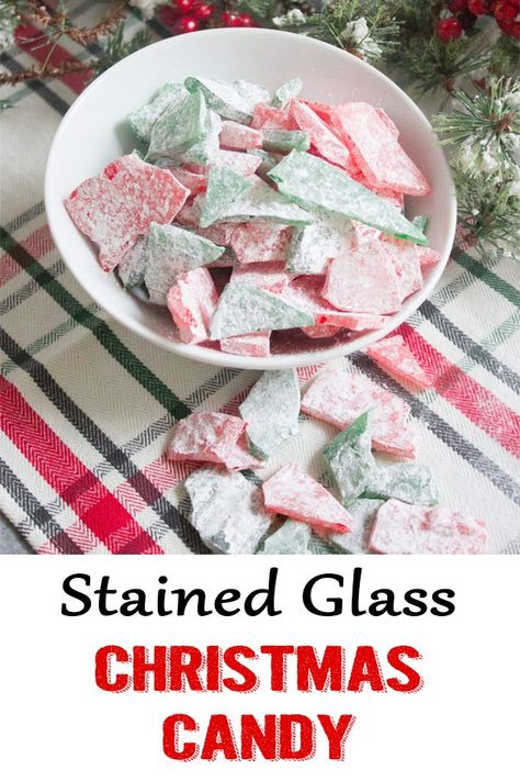 Stained Glass Candy Recipe, Christmas Hard Candy, Spearmint Candy, Hard Christmas Candy, Stained Glass Candy, Tack Candy, Hard Tack Candy, Hard Tack, Christmas Candy Easy