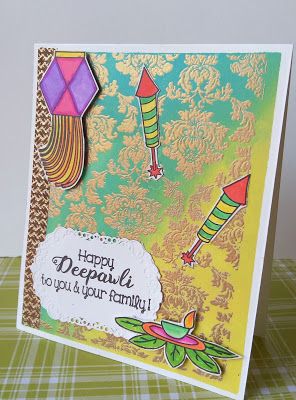 CAS card made, using the stamp set,"Diwali wishes". Diwali Scrapbook Ideas, Diwali Poster Making Ideas, Diwali Card Making Competition Design, Diwali Card Ideas Handmade, Diwali Poster Making, Diwali Cards Handmade Creative, Diwali Project For School, Diwali Poster For School, Diwali Card Ideas