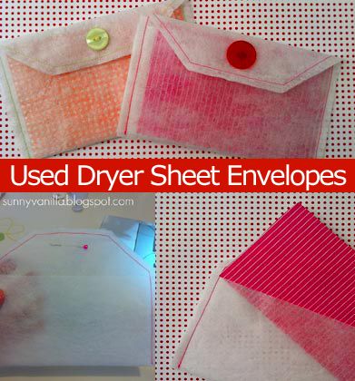 Make a Recycled Dryer Sheet Envelope Make An Envelope, Diy Crafts Home Decor, Diy Crafts Home, Dryer Sheet, Recycled Book, How To Make An Envelope, Upcycle Recycle, Crafts Home, Dryer Sheets