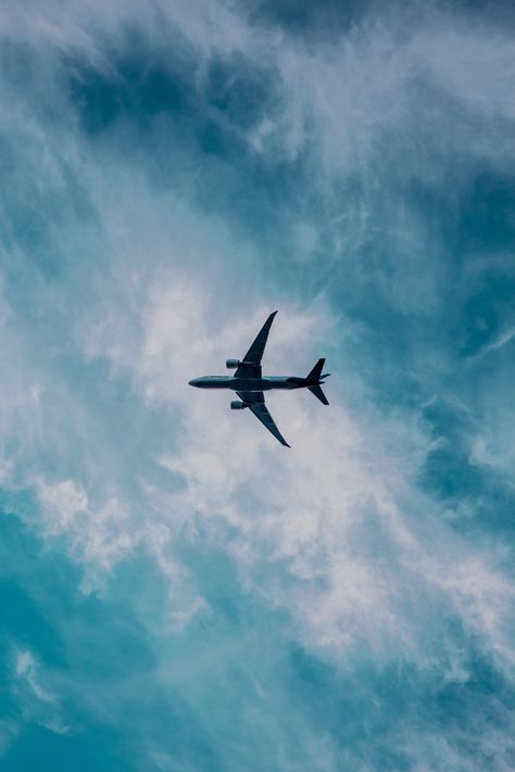 Flying In The Sky, The Sky, Travel, Blue