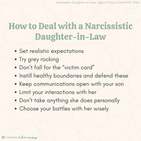 Is Your Daughter-in-Law a Narcissist? 10 Signs to Be Aware of Narcissistic Daughter In Law, Narcissistic Daughter, Grey Rock Method, Grandparents Rights, Choose Your Battles, Difficult Relationship, Family Therapy, Narcissistic Behavior, Online Therapy